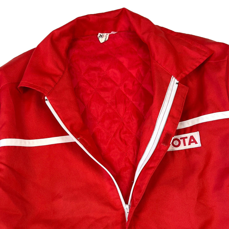 Vintage Showa Era Japan JDM Toyota Tecno Mechanics Long Jacket Red - Sugoi JDM