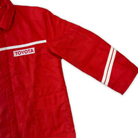 Vintage Showa Era Japan JDM Toyota Tecno Mechanics Long Jacket Red - Sugoi JDM