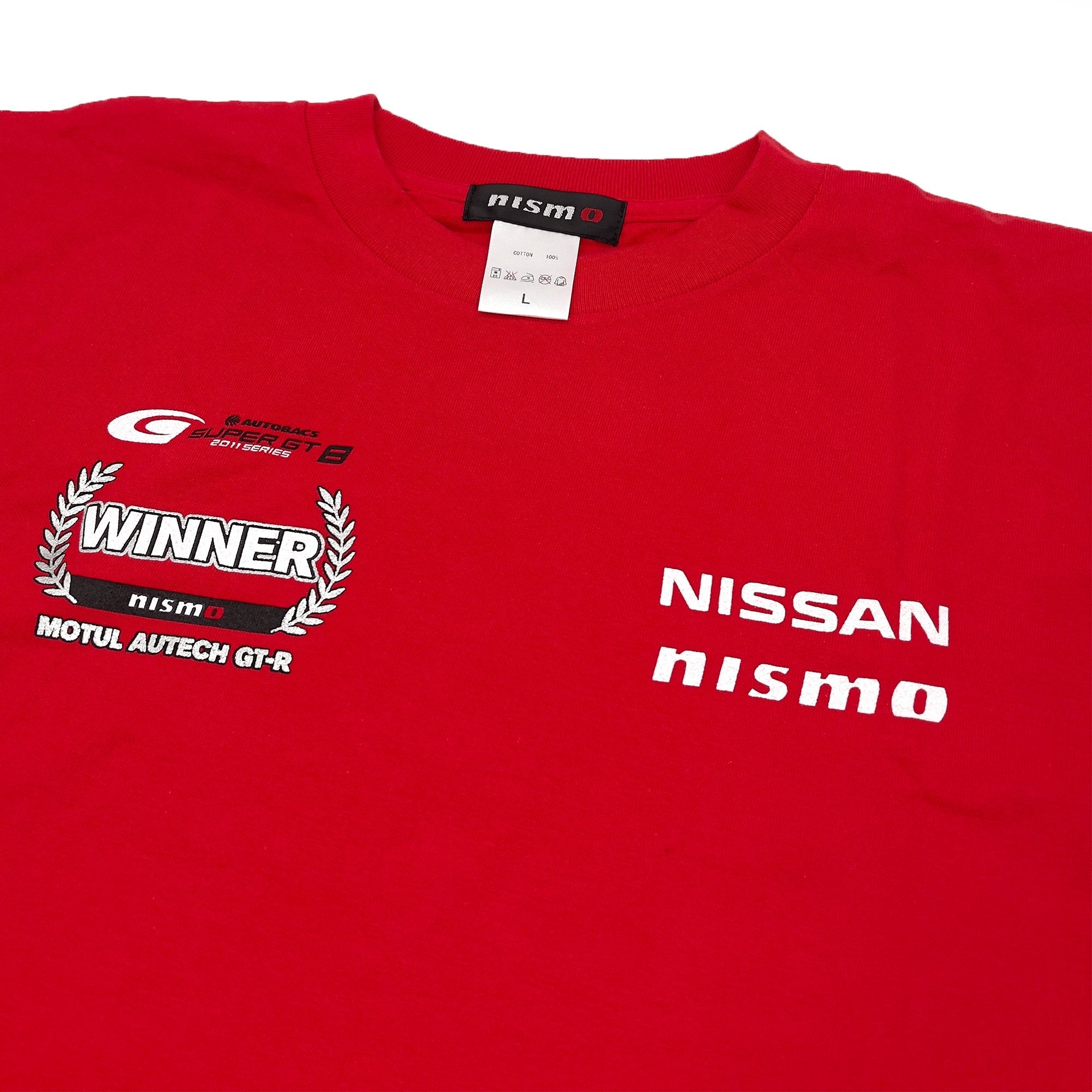 JDM Retro Nismo Motul Autech Nissan Skyline GT-R Super GT Winner Shirt 2011  Red