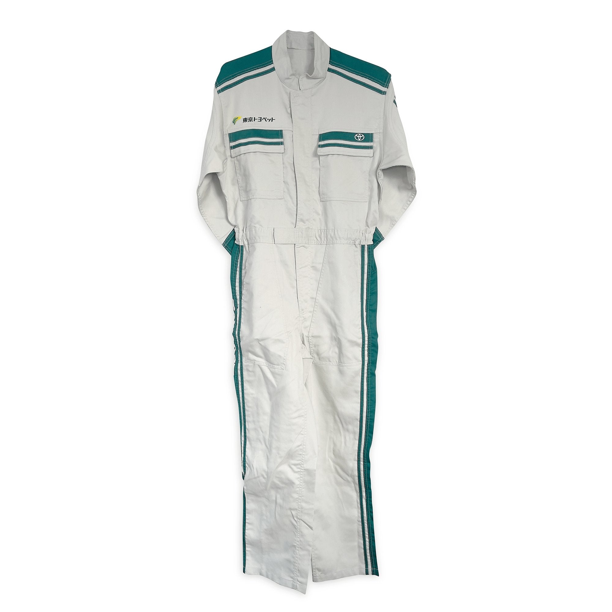 New JDM Retro Toyota Toyopet Tecno Mechanic Tsunagi Coveralls Green