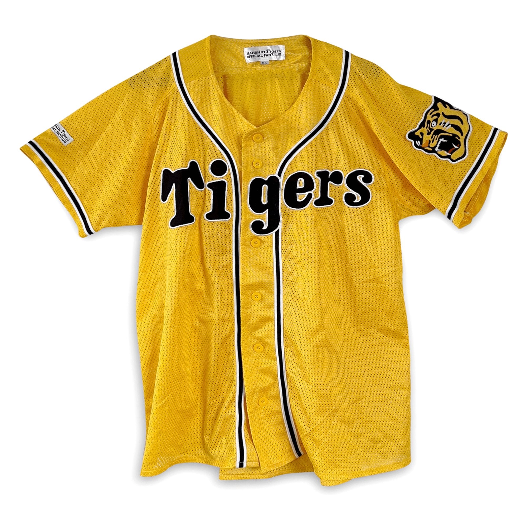 New Mizuno Retro Japan Hanshin Tigers Fan Club Baseball Knit Jersey White  Yellow – Sugoi JDM