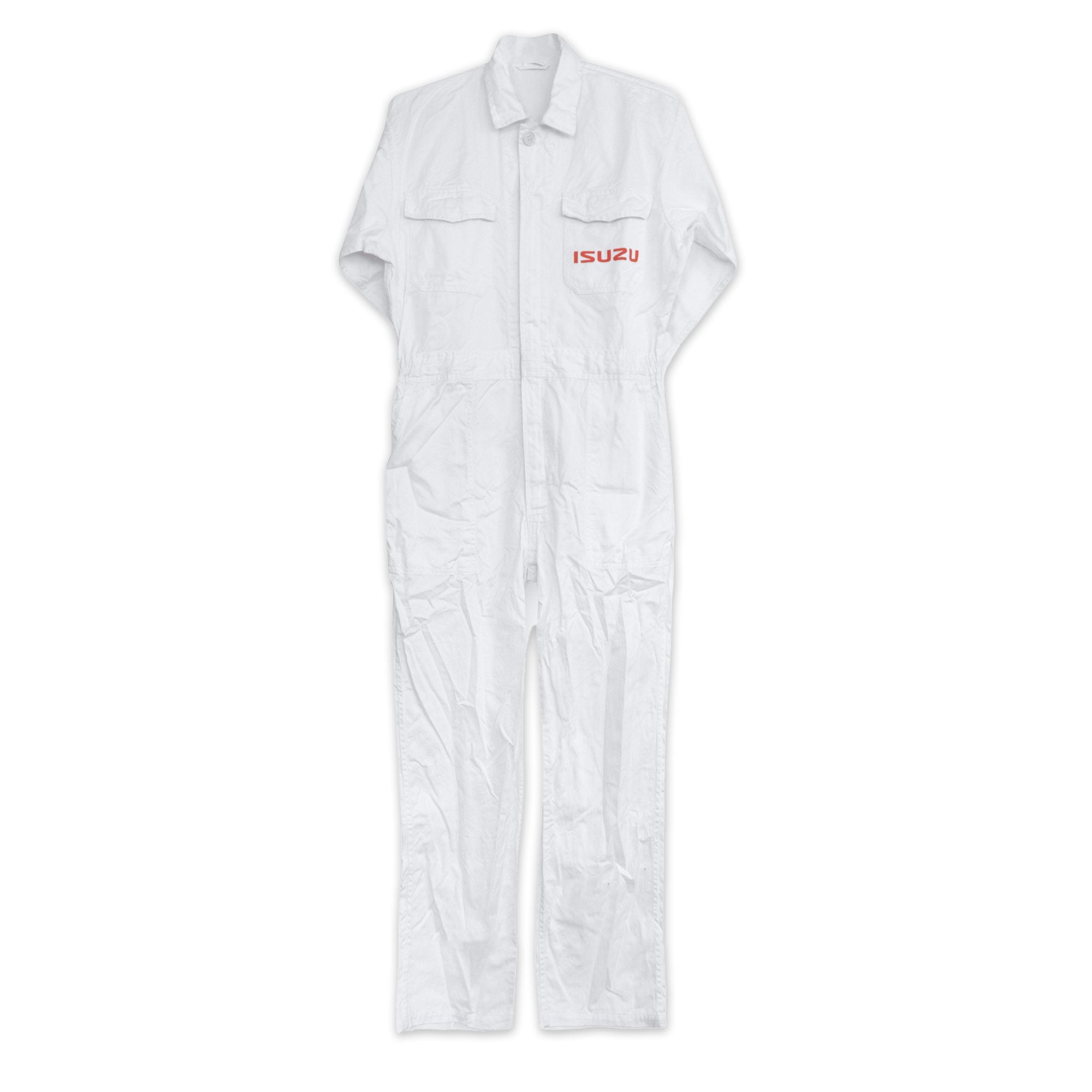 New Retro Showa Era JDM Isuzu Mechanic Tsunagi Coveralls White