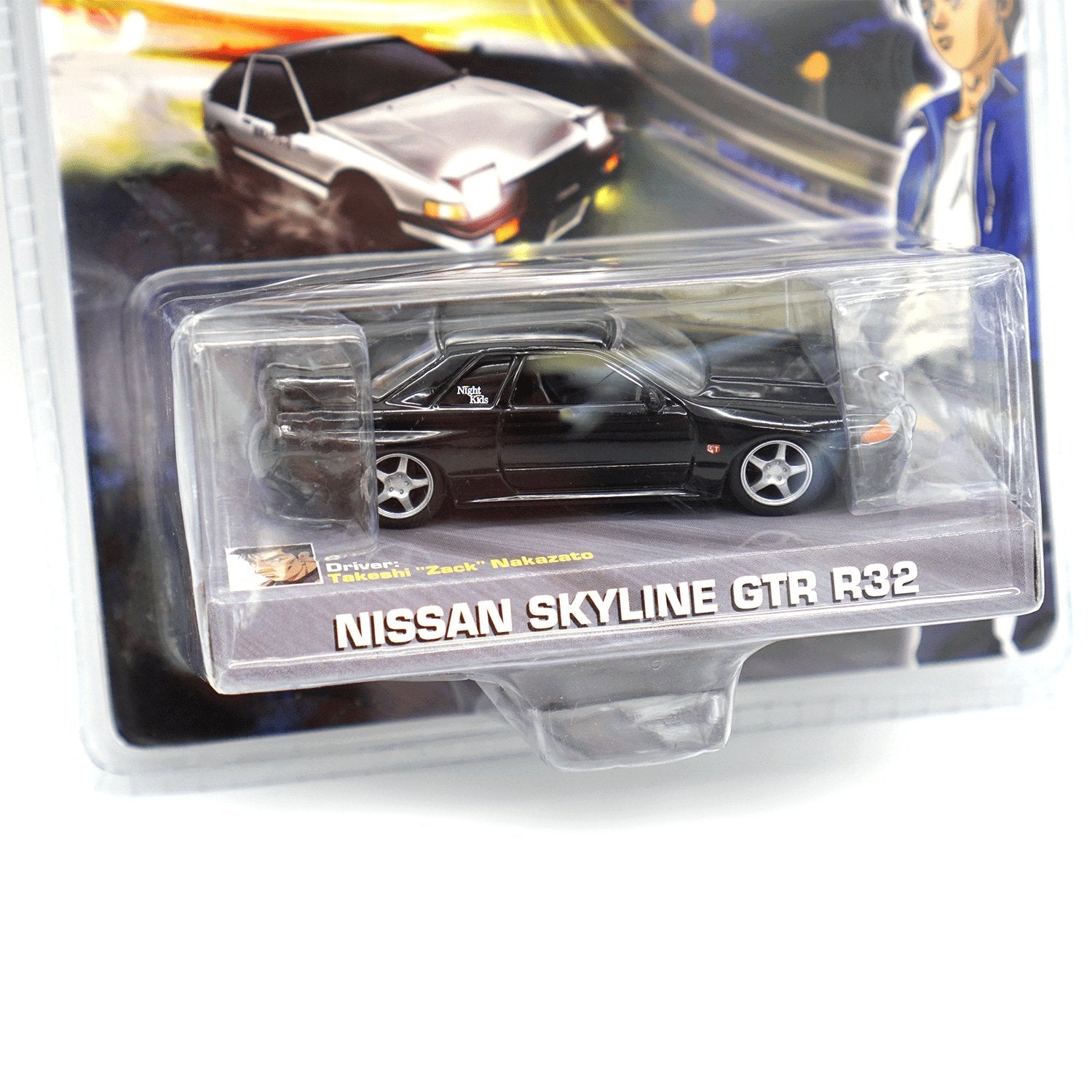 Retro 2004 Jada Toys Initial D Diecast Metal Car Nissan Skyline GTR R32 1:64