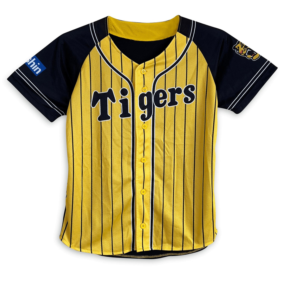 Retro Japan Promotional Hanshin Tigers Pin Stripe Baseball Light Jersey  Yellow – Sugoi JDM